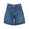 ISYS DENIM HIGH WAIST SHORTS