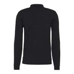 STRECHT LONG SLEEVE KNIT POLO